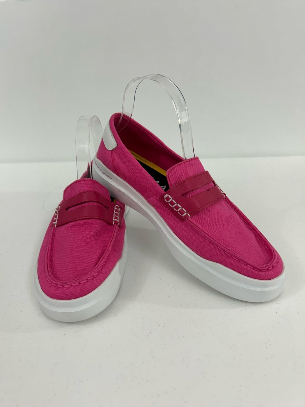Cole Haan Grand 360 Pink Canvas Loafers Size 9B